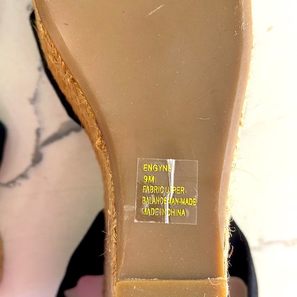 NWOT Steve Madden Black Open Toe Ankle Tie Wrap Espadrilles Wedge Sandals-9 - Picture 6 of 8